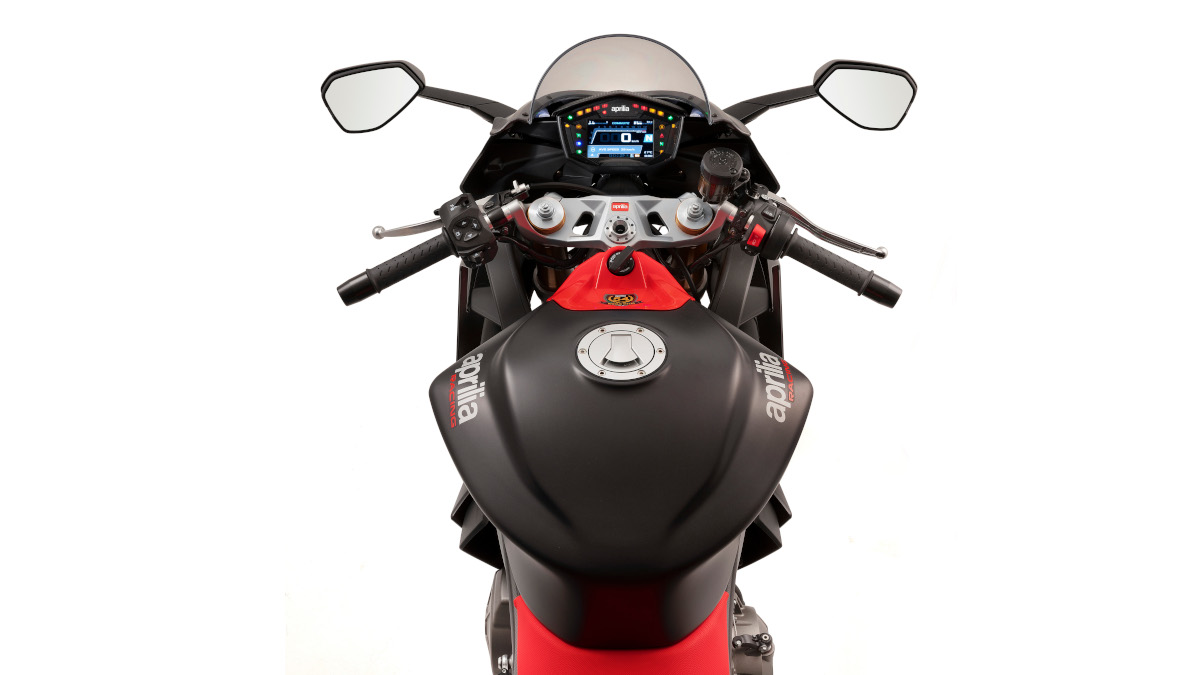 The Aprilia RS 660 Rear View Featuring Driver Controls