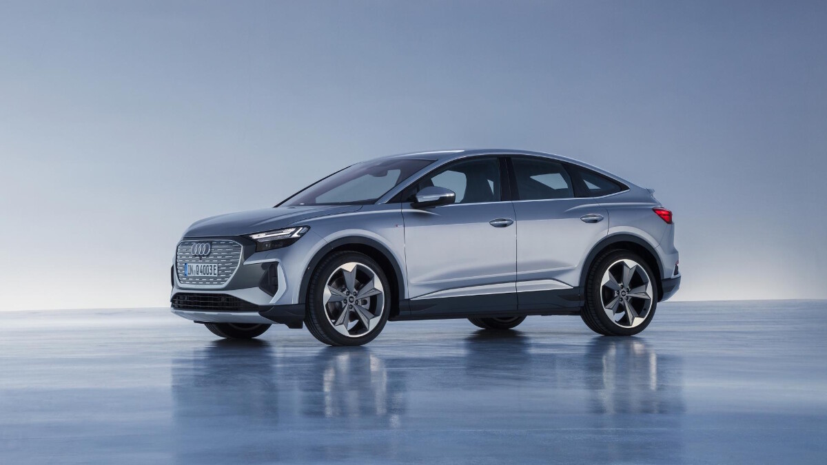 The Audi Q4 e-tron Angled Front View