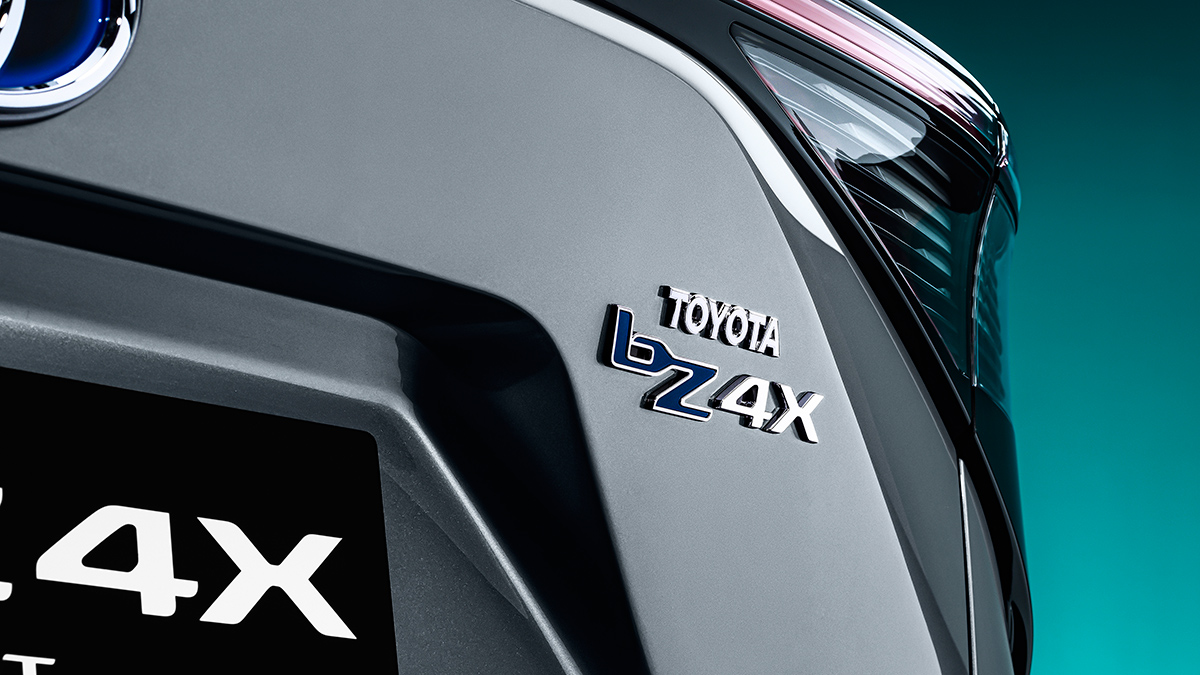 The Toyota bZ4X Rear Emblem