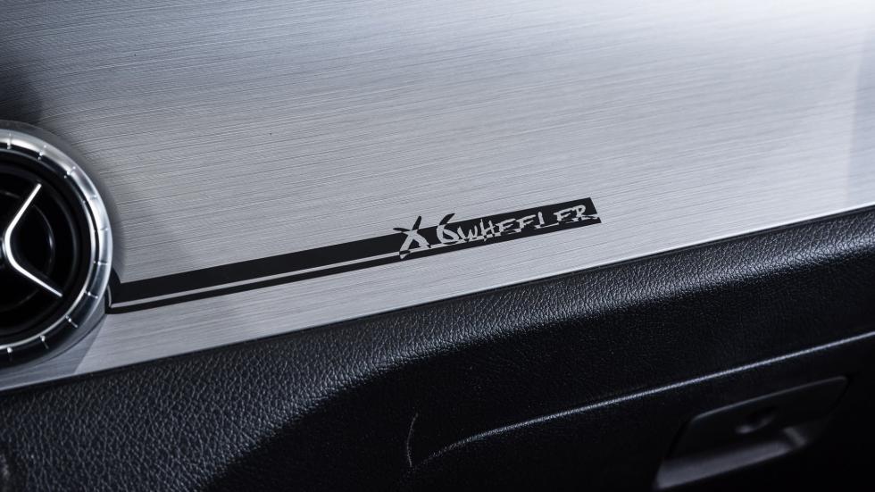 X6 Wheeler decal found in the interior of the Mercedes-Benz X-Class Pickup truck