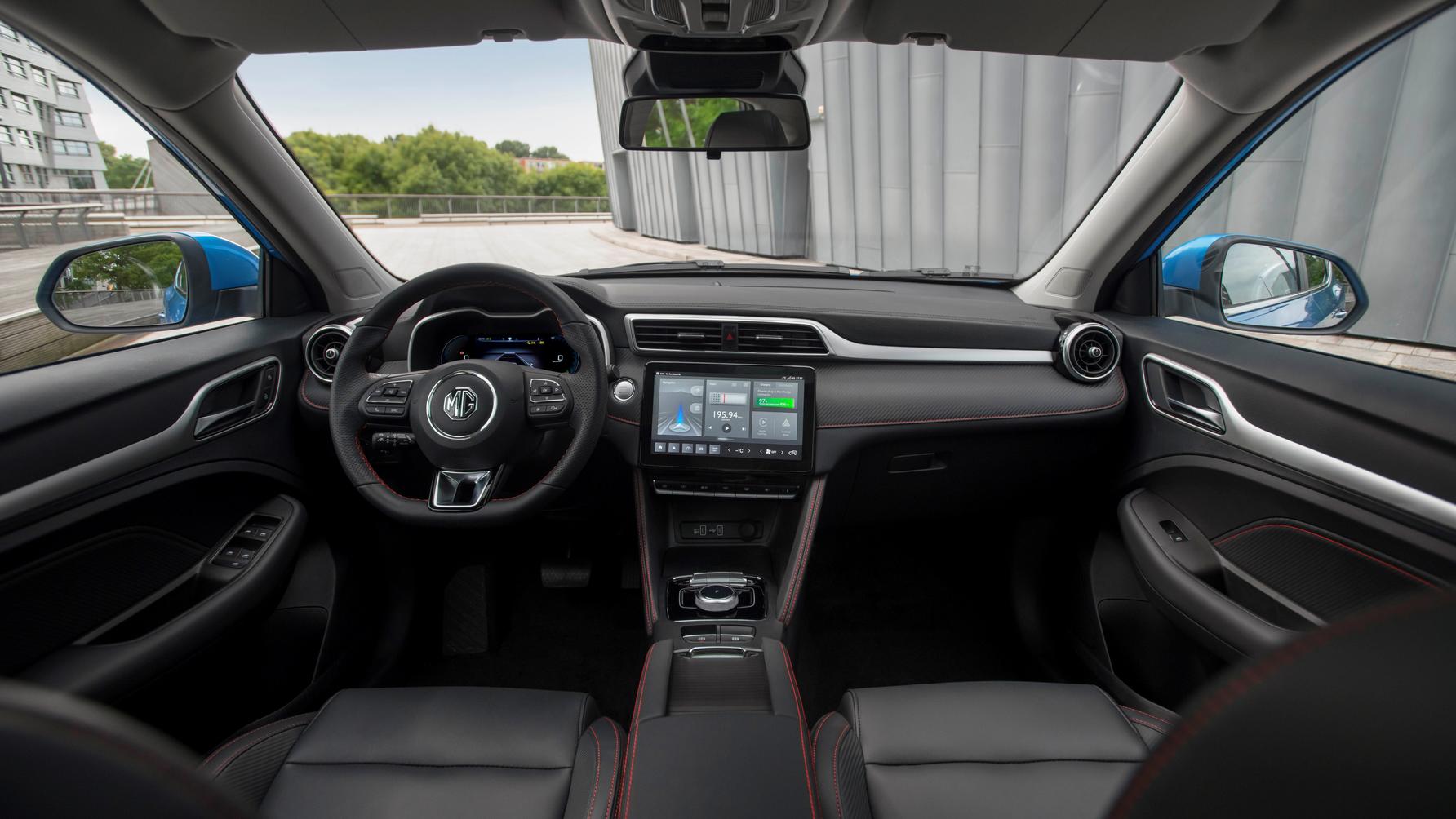 Front car interior of the 2022 MG ZS EV