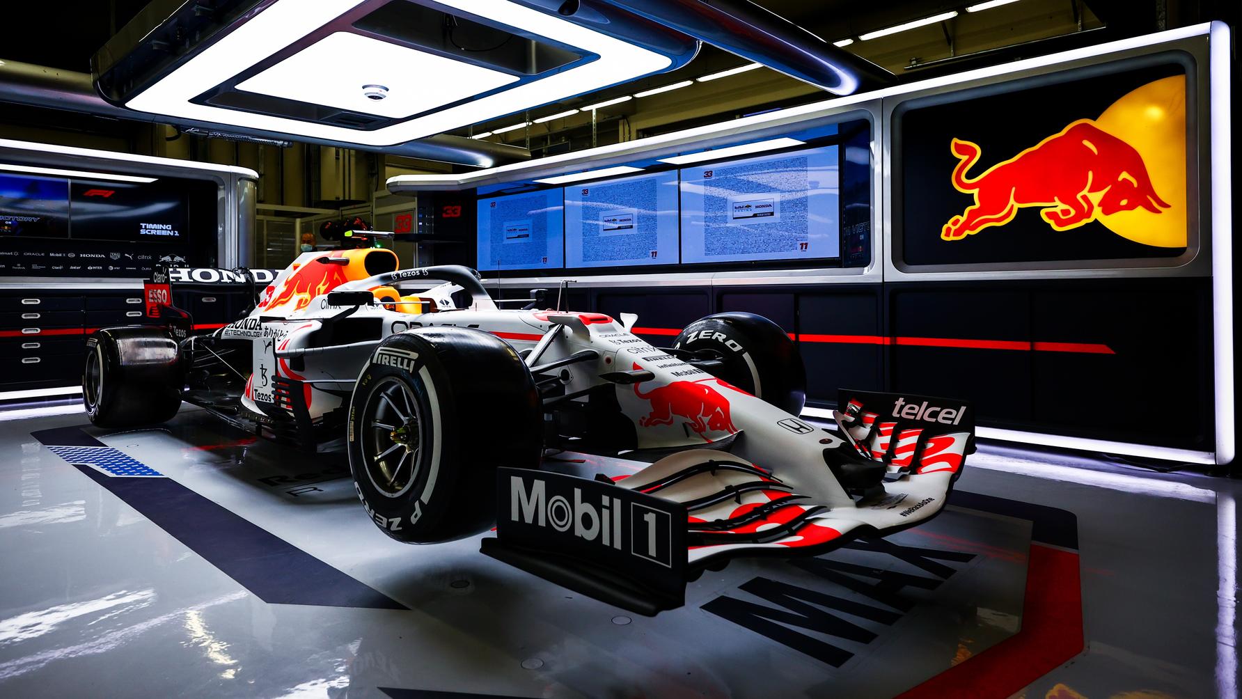 Red Bulls's Formula One Car with a one-off livery for Honda