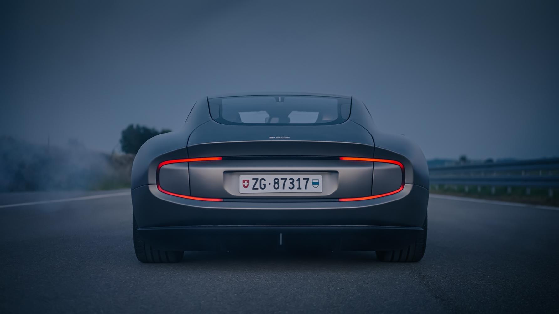 Back view of the 2021 Piech GT