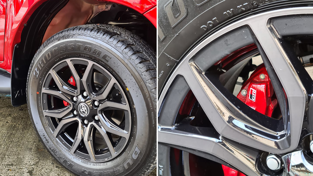 Wheels of the Toyota Hilux GR-S model