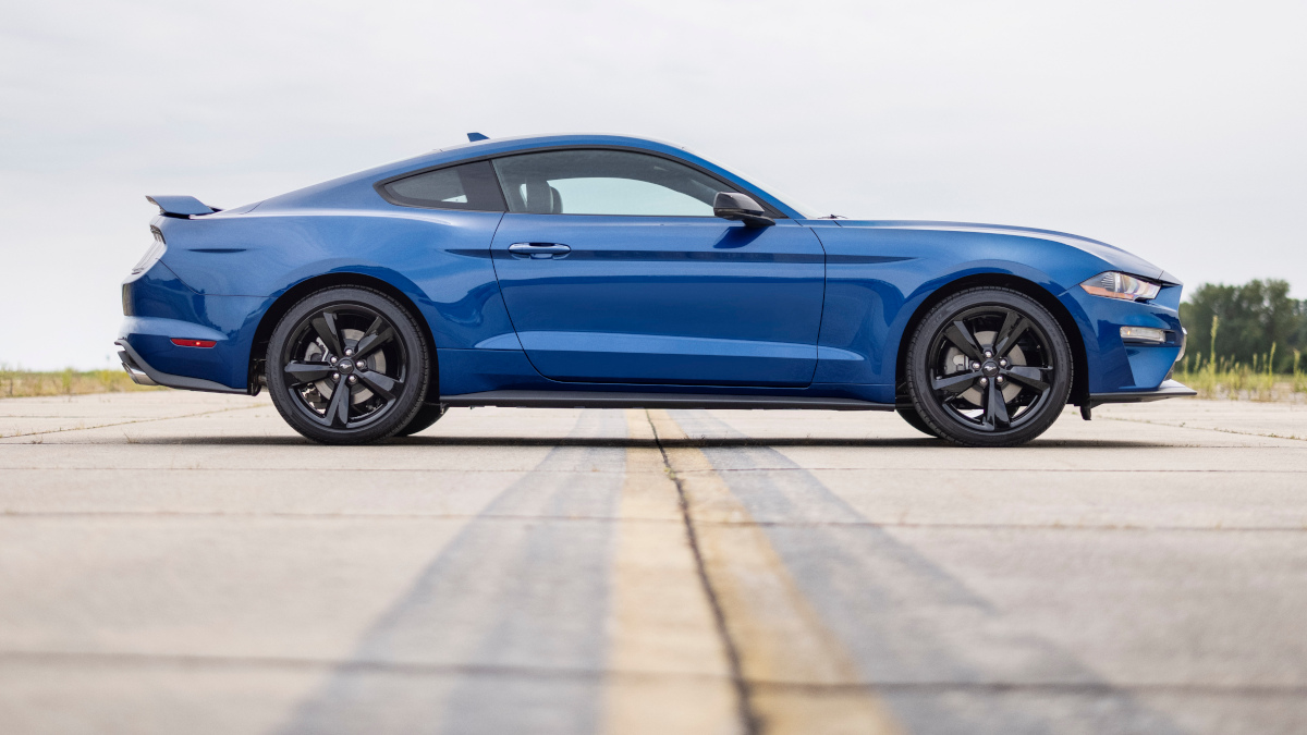 Side view of the Mustang Stealth Edition