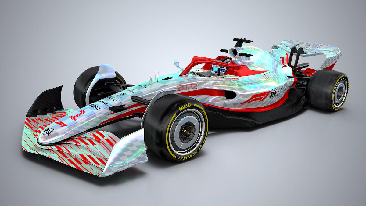 Mockup of 2022 Formula 1 car