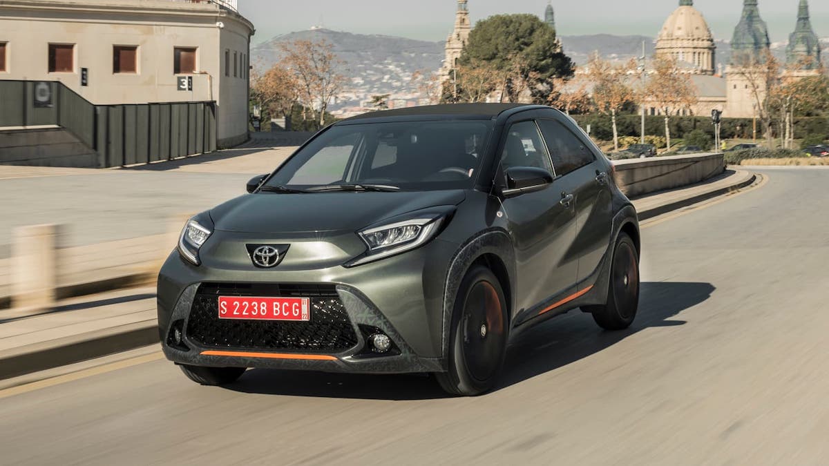 2022 Toyota Aygo X on the road