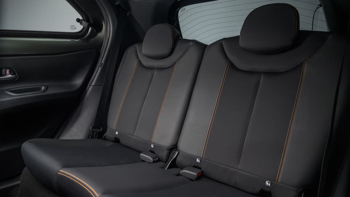 Rear seats of the 2022 Toyota Aygo X