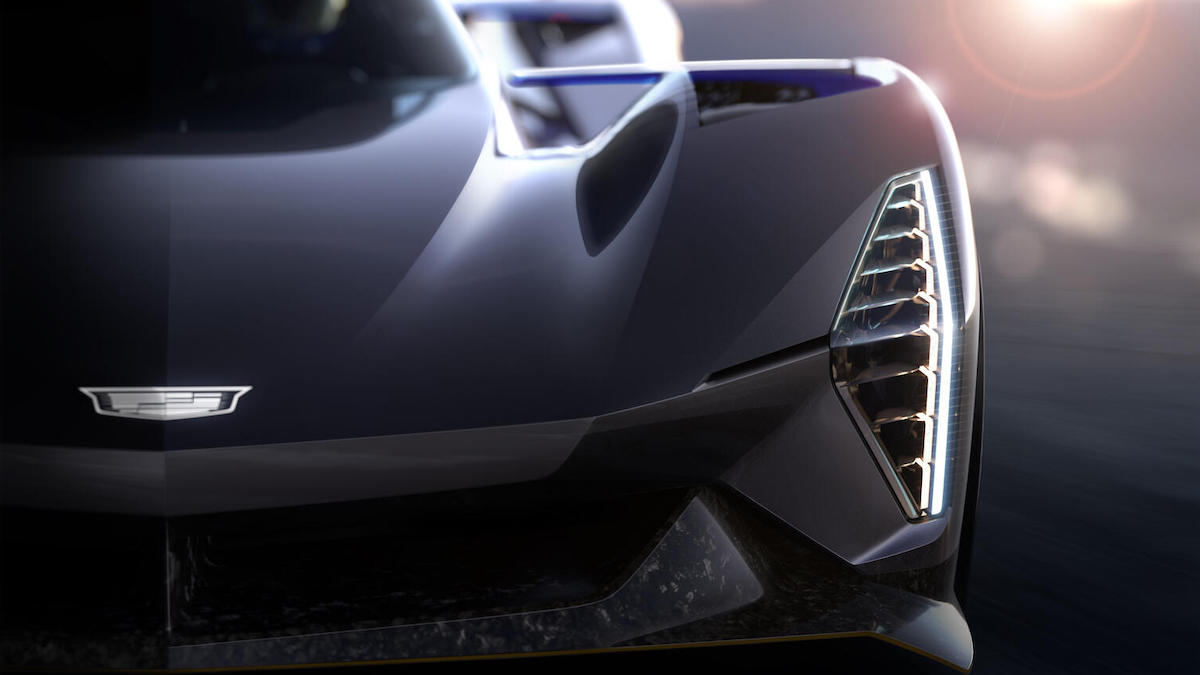 Teaser of the Cadillac V-Series prototyle Le Mans racer