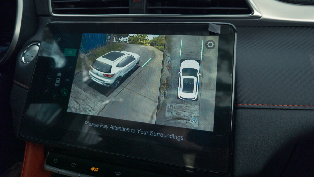 Reversing camera of the 2022 MG ZS T subcompact crossover