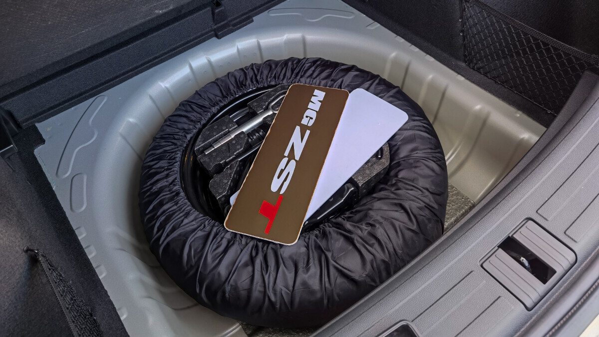 Spare tire of the 2022 MG ZS T subcompact crossover