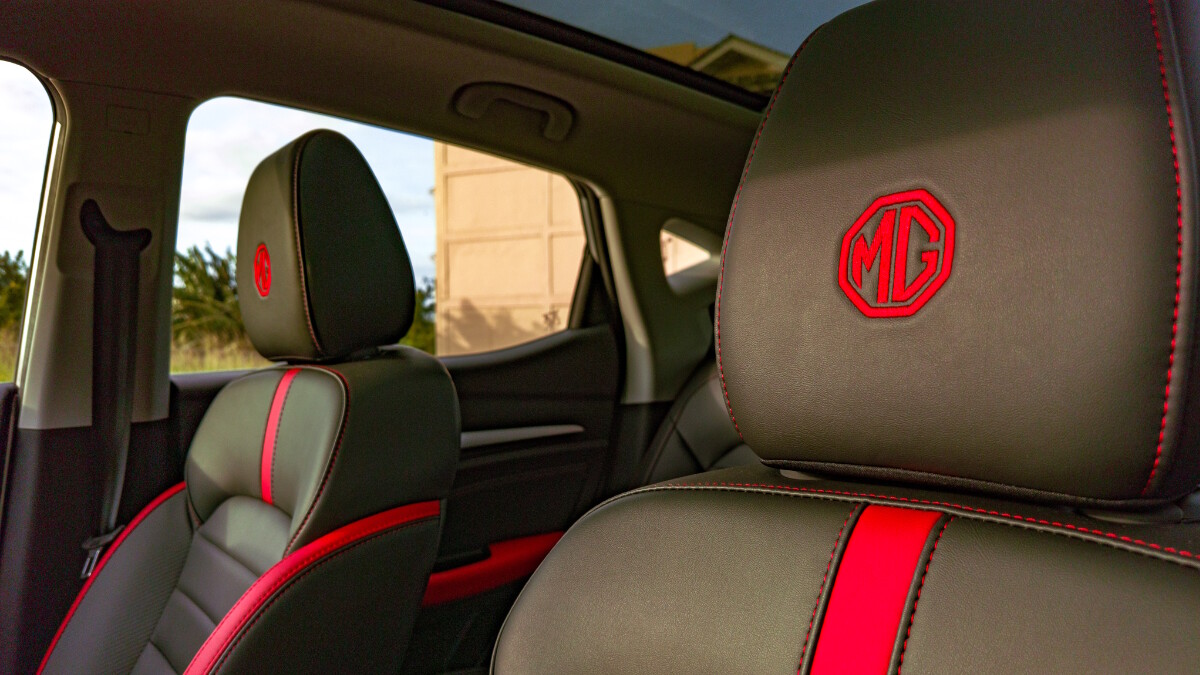 Seats of the 2022 MG ZS T subcompact crossover