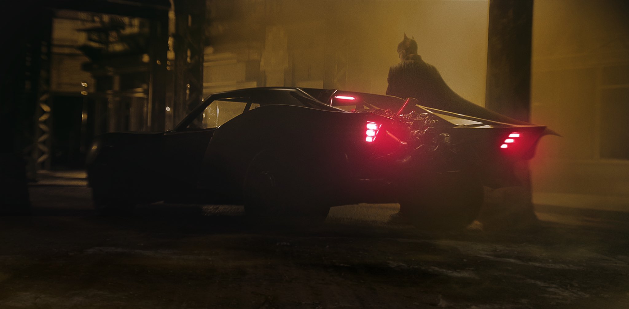 The Batmobile in ‘The Batman,’ 2022, starring Robert Pattinson and directed by Matt Reeves