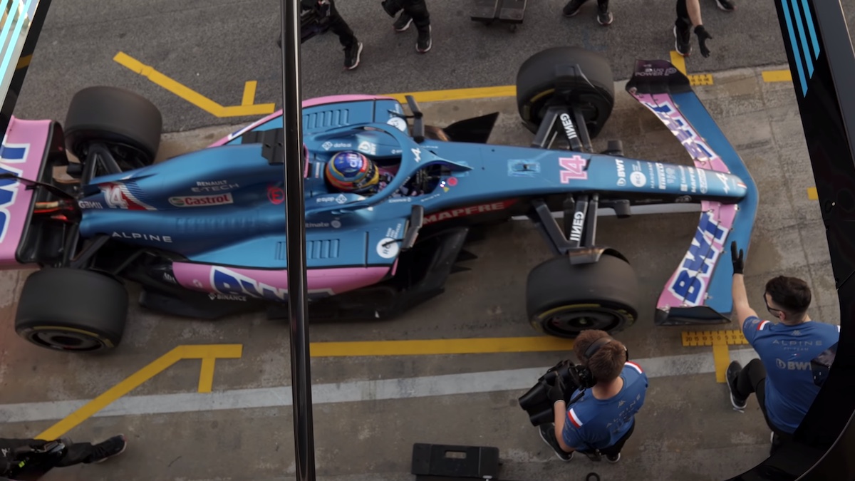 Behind the scenes at Alpine’s 2022 Formula 1 car filming day