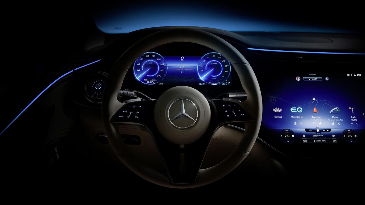 Interior of the Mercedes-Benz EQS SUV