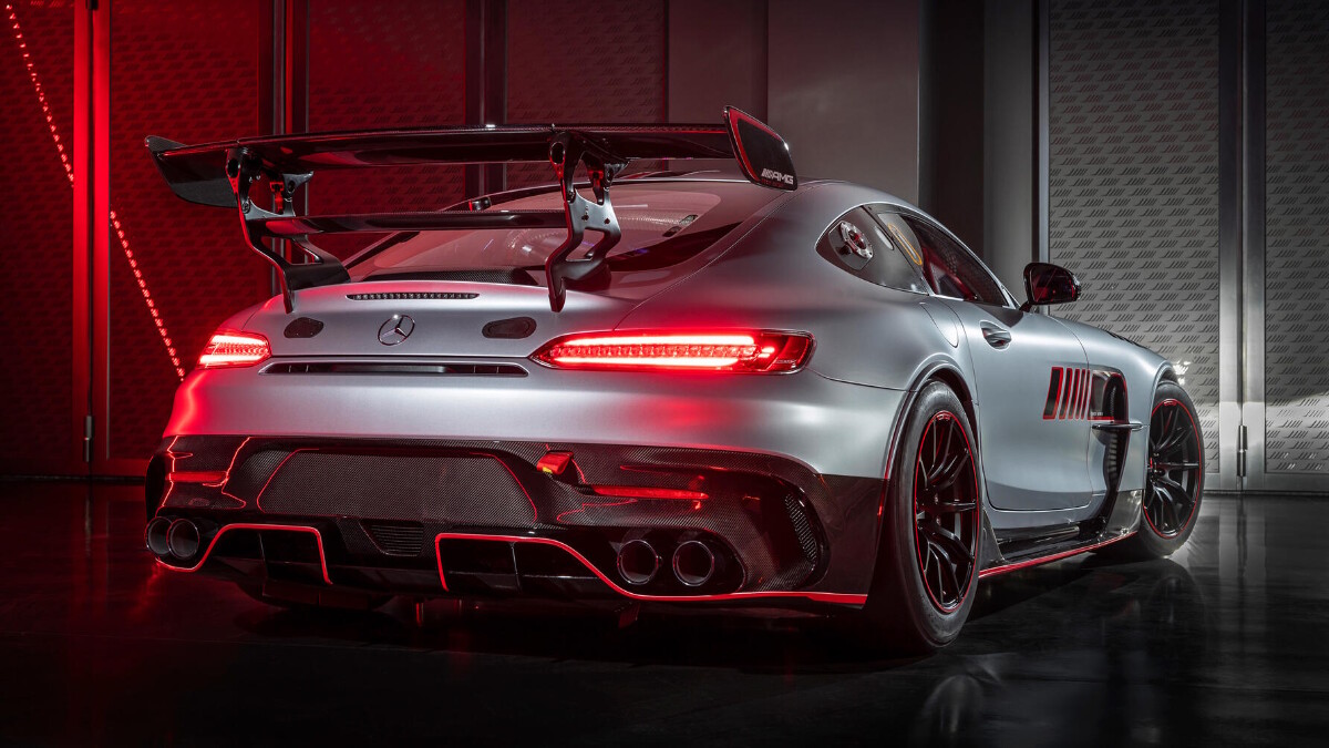 Rear view of the Mercedes-AMG GT Track Series