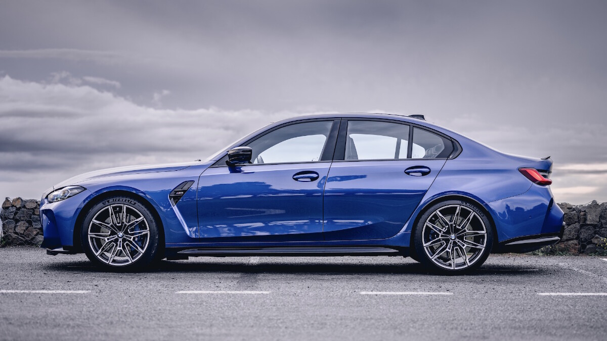 Exterior of the 2022 BMW M3 manual variant