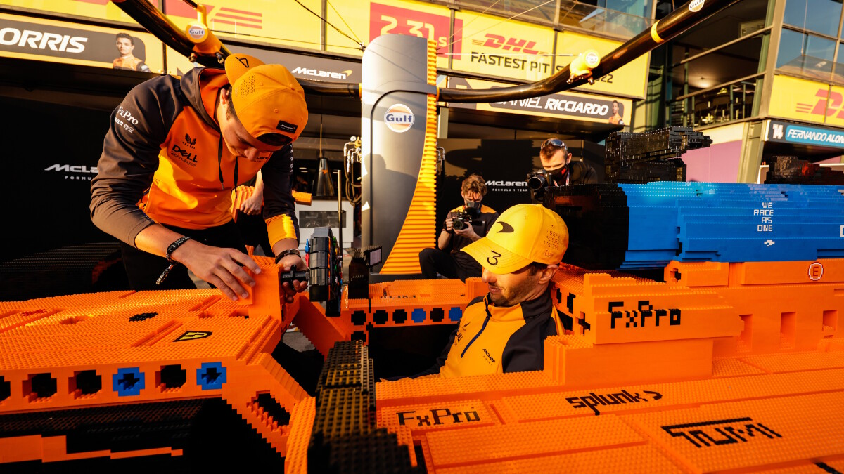 Full-size Lego McLaren MCL36 Formula 1 car