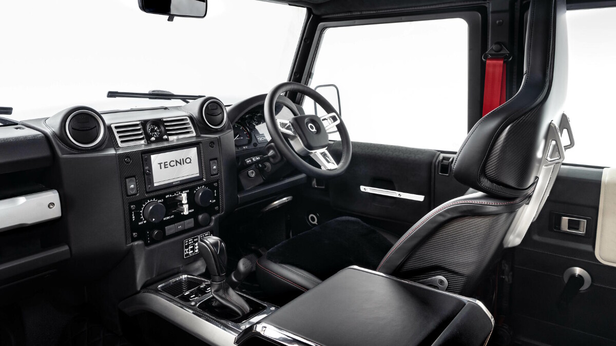 Interior of the Q40 Land Rover Defender by Tecniq