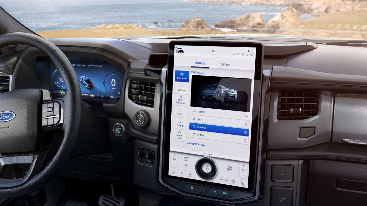 Infotainment system of the Ford F-150 Lightning