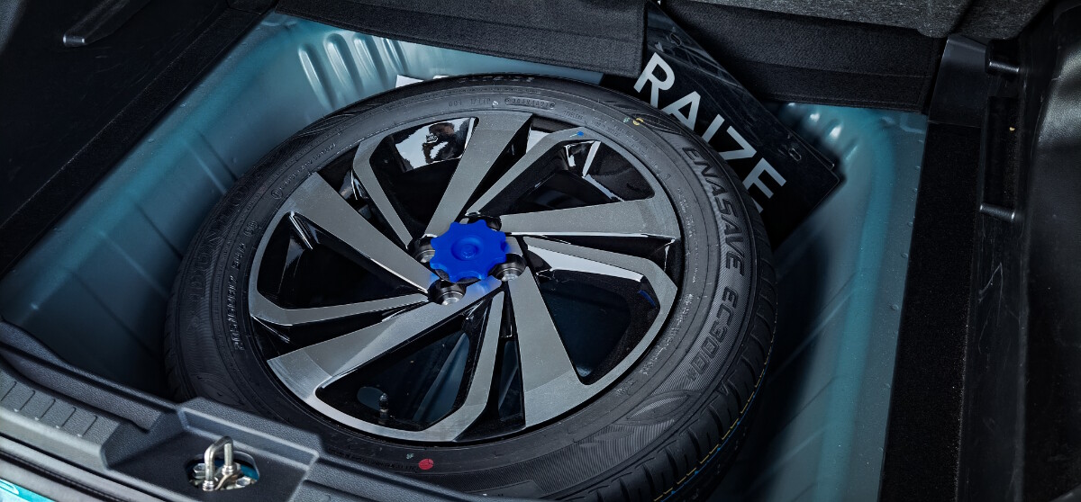 Spare tire of the 2022 Toyota Raize 1.0 Turbo CVT