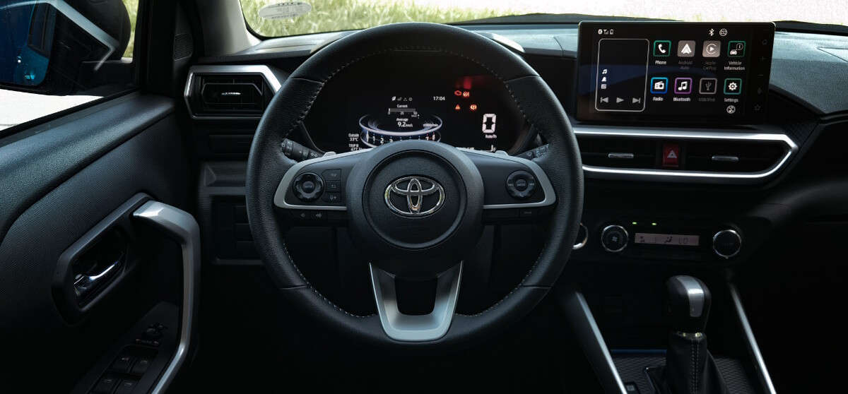 Steering wheel of the 2022 Toyota Raize 1.0 Turbo CVT