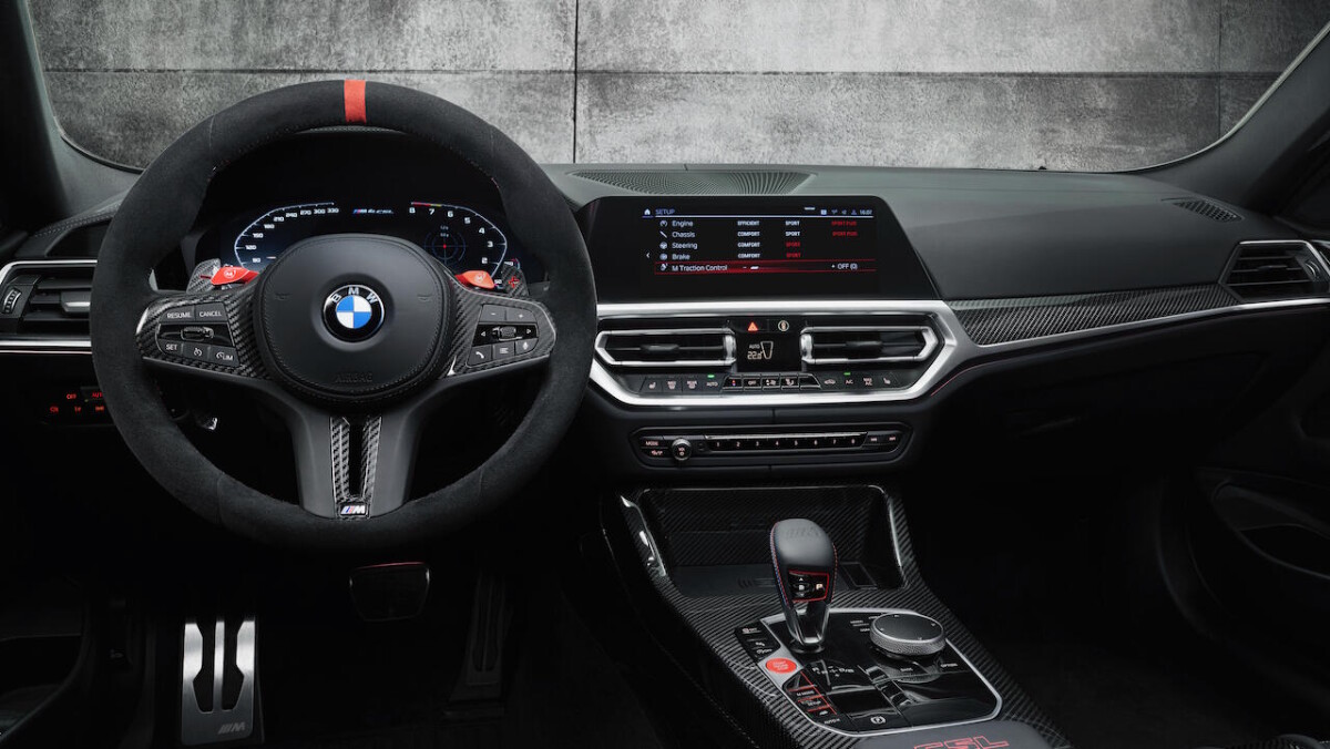 Cockpit of the 2022 BMW M4 CSL