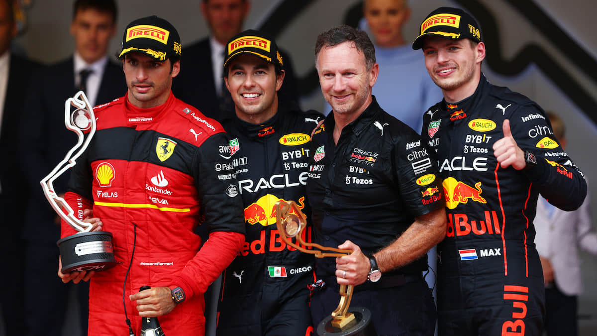 Sergio Perez of Red Bull Racing wins the 2022 Monaco Grand Prix
