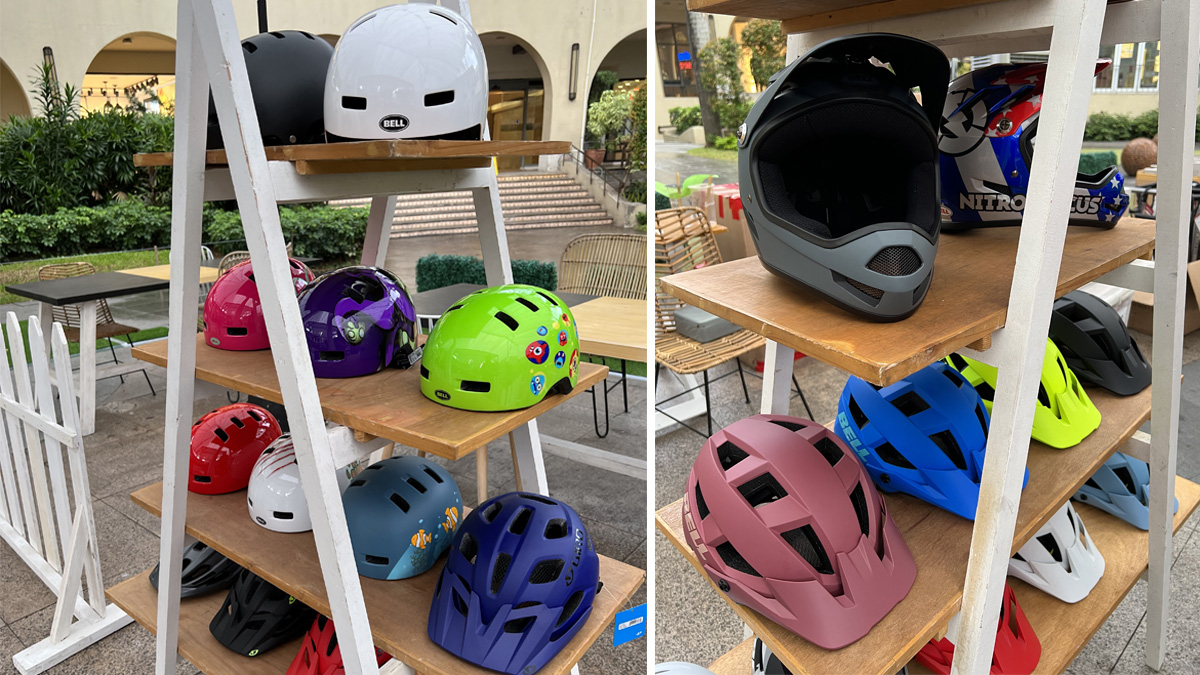 photo of cyclist gear on sale at the alabang town center for Father’s Day 2022