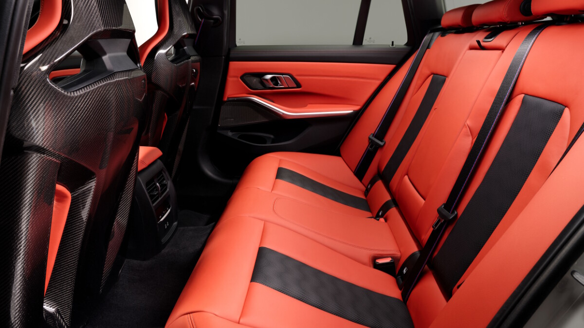 Rear bucket seats of the 2023 BMW M3 Touring