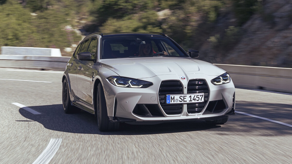 2023 BMW M3 Touring on the road