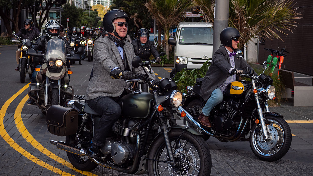 photo of the 2022 Distinguished Gentleman’s Ride participants in new zealand
