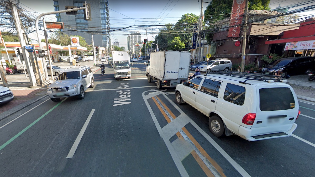 Intersection of West Avenue and Baler Street in Quezon City