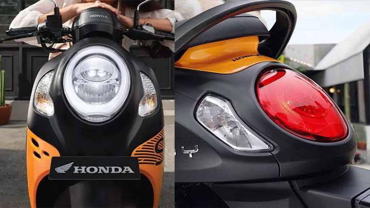 photo of the honda scoopy front and rear