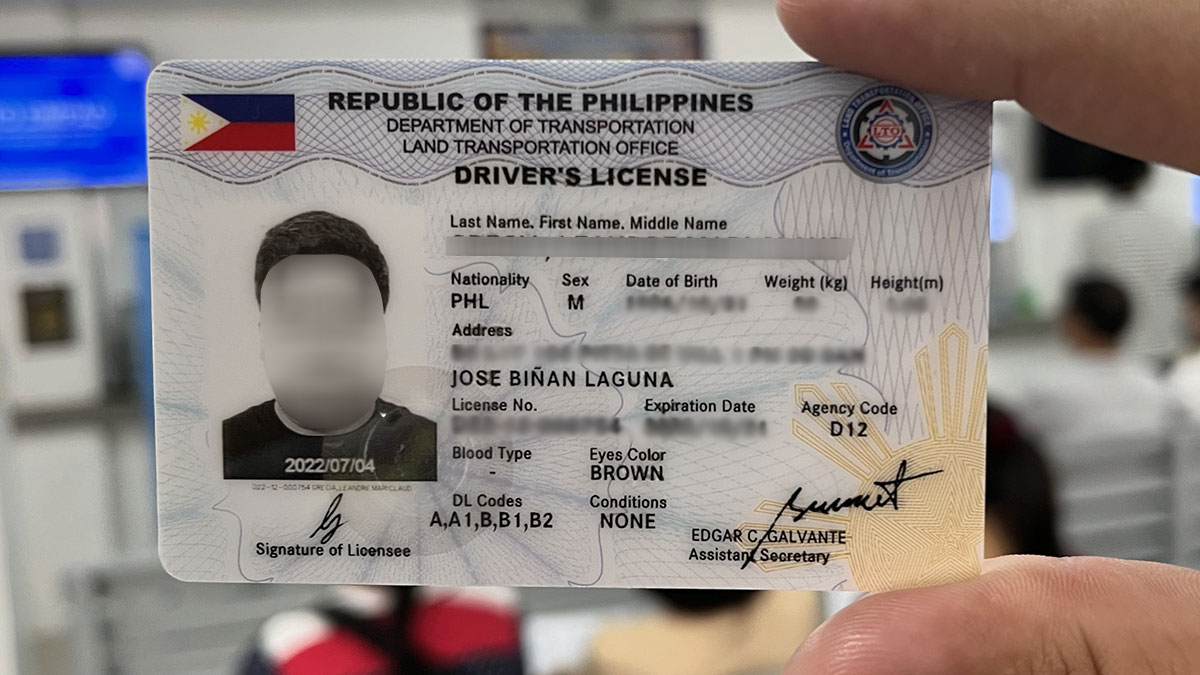 photo of the new lto drivers license in 2022