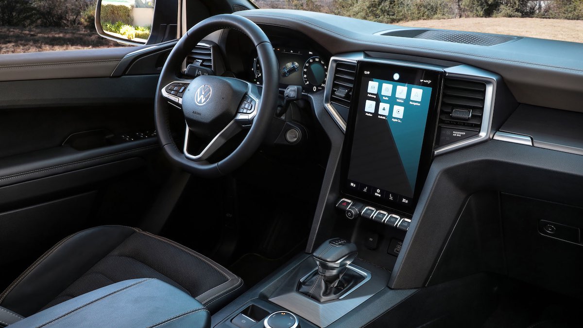 Cockpit of the 2023 Volkswagen Amarok