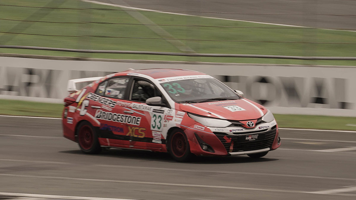 photo of Vios cup car in action at the 2022 Toyota Vios Cup