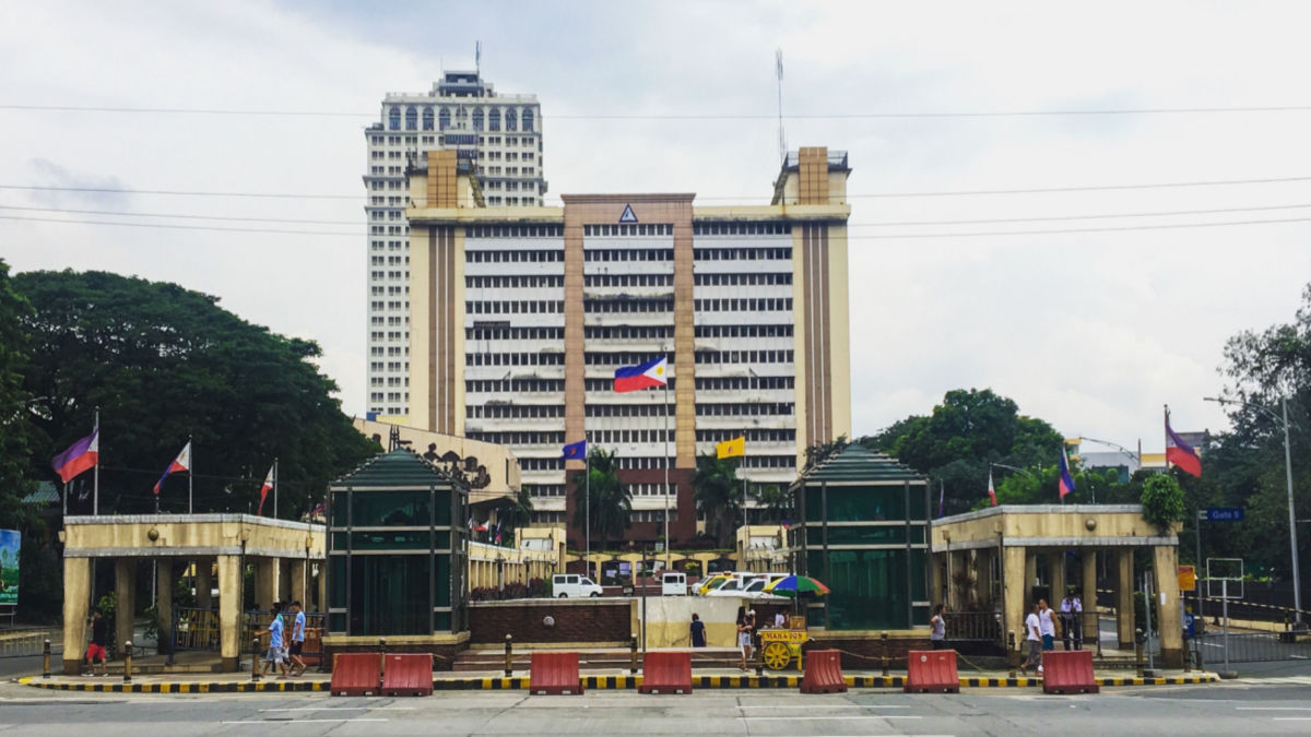 Facade of the Quezon City Hall in Metro Manila, Philippines