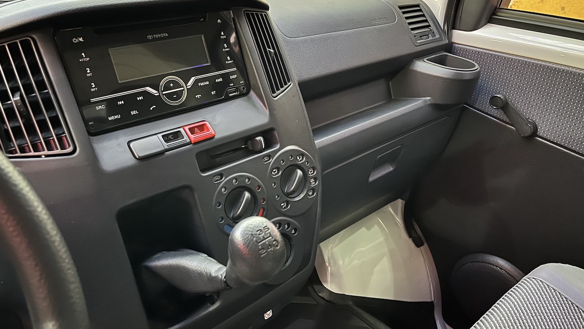 Center console of the 2023 Toyota Lite Ace