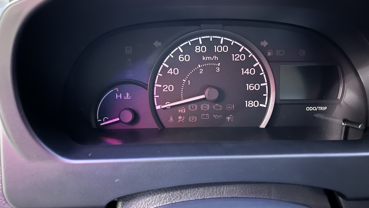 Instrument cluster of the 2023 Toyota Lite Ace