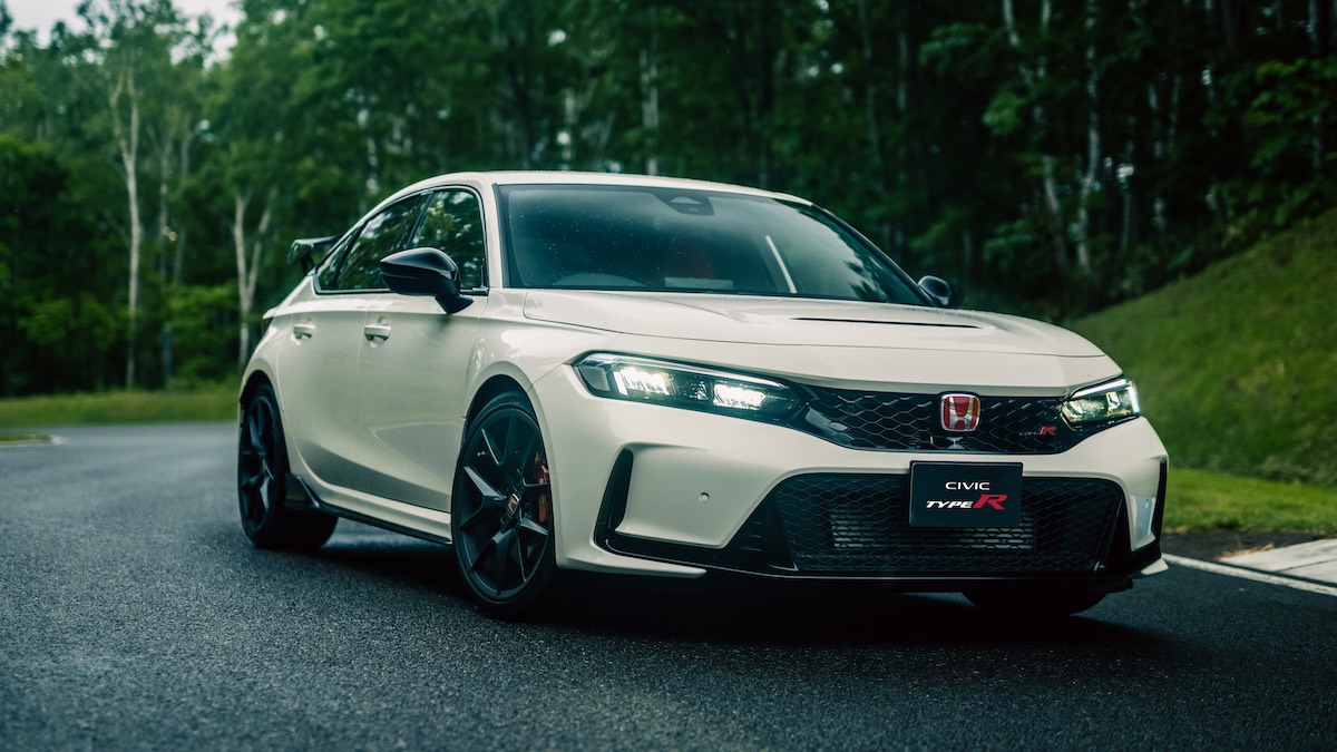 Front quarter view of the 2023 Honda Civic Type R