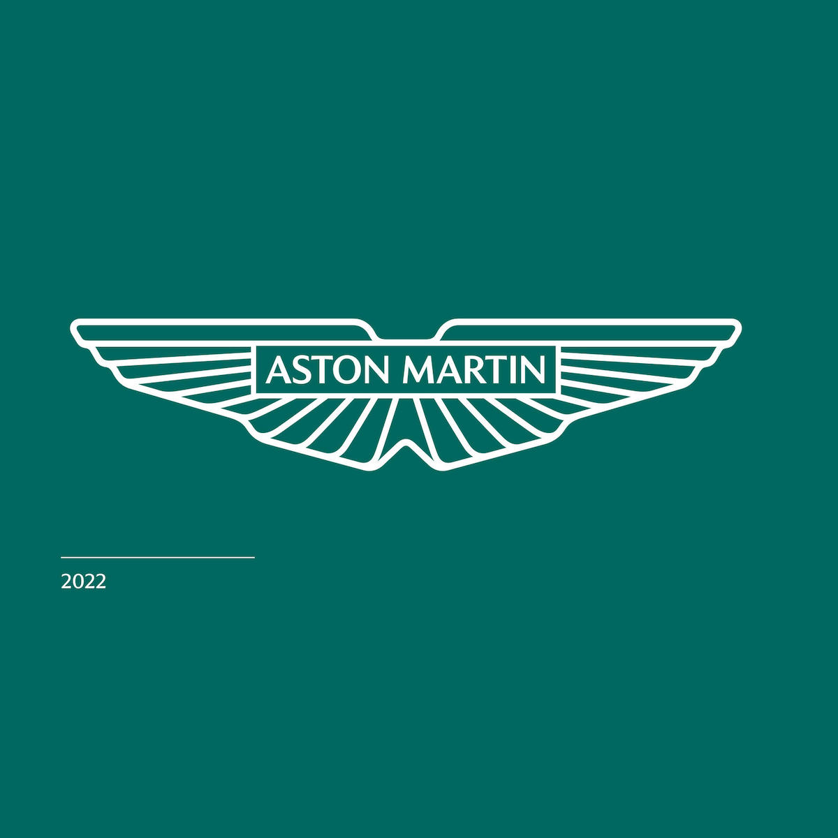 The 2022 version of the Aston Martin wings logo