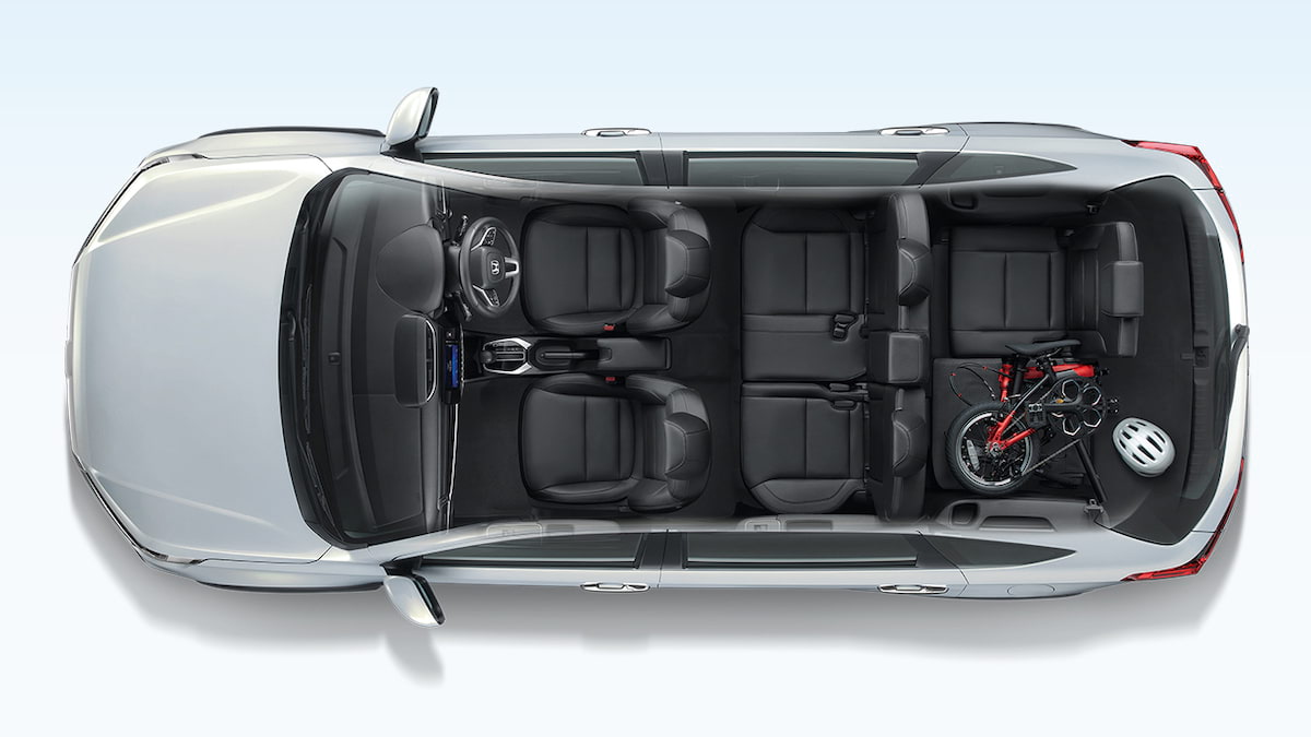 Cargo area and configurations of the 2023 Honda BR-V
