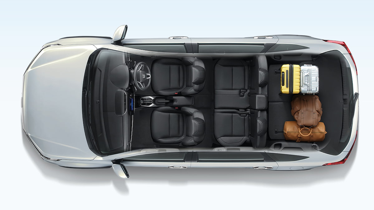 Cargo area and configurations of the 2023 Honda BR-V