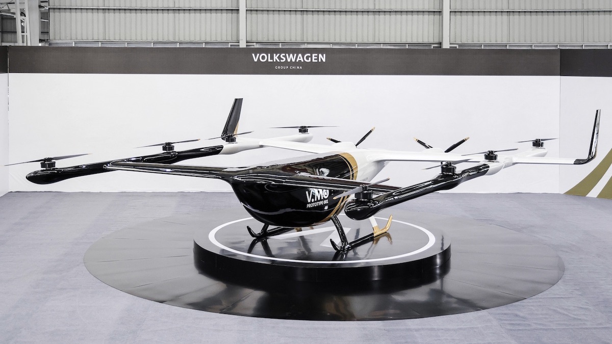 Exterior of the Volkswagen V.MO four-seater passenger drone