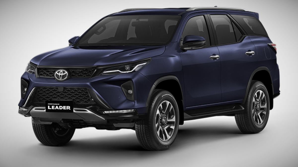Toyota Fortuner Leader variant with Blue Finish in Thailand