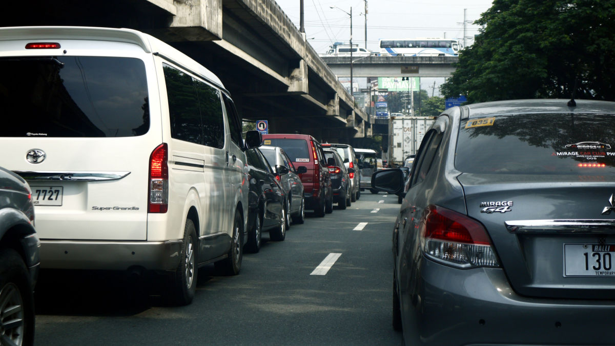 Vehicles stuck in gridlock in Metro Manila