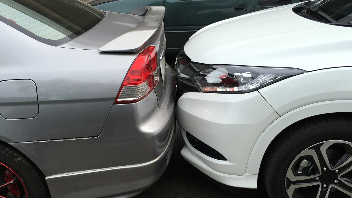 Image of a rear-end collision