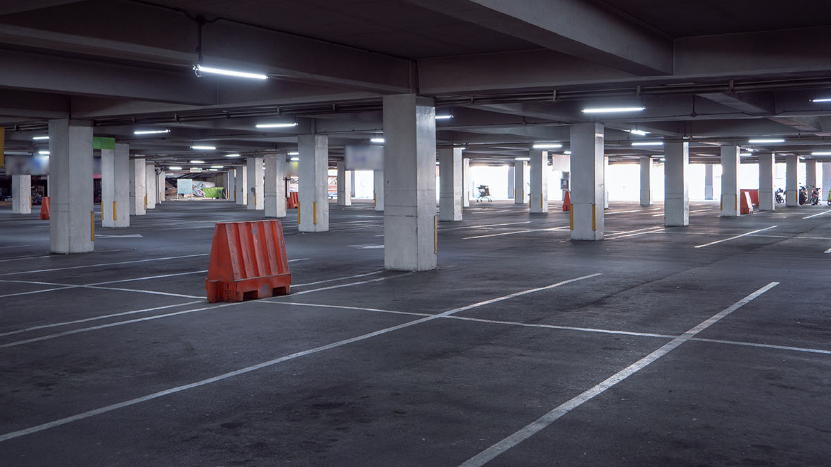 empty parking lot in Metro Manila
