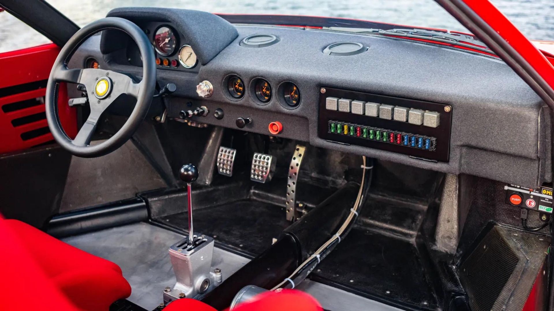One of five remaining Ferrari 288 GTO Evoluzione heads to auction interior